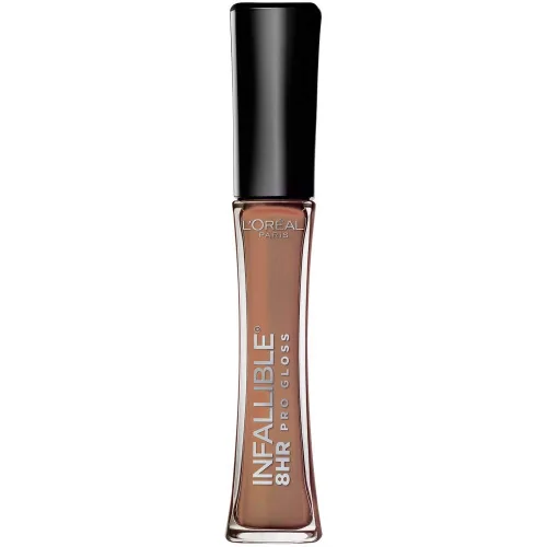 Vista 9 de L'Oreal Paris Makeup Infallible - Brillo labial hidratante de 8 horas, pétalo nude, 0.21 onzas líquidas Pétalo Desnudo