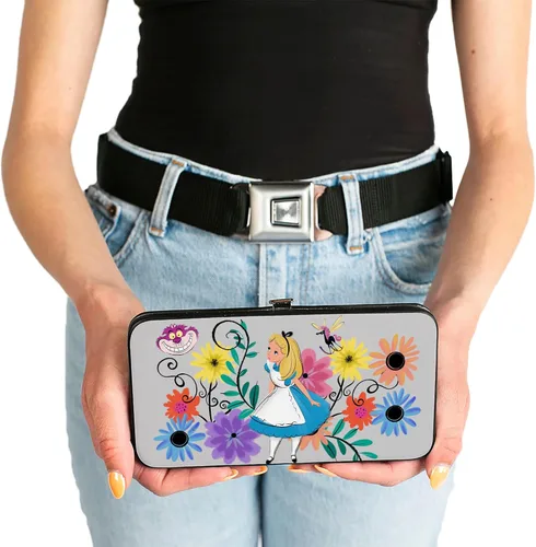 Vista 3 de Buckle-Down Cartera para mujer, Varios colores, Buckle-down Billetera con bisagra - Alicia en el país de las mar