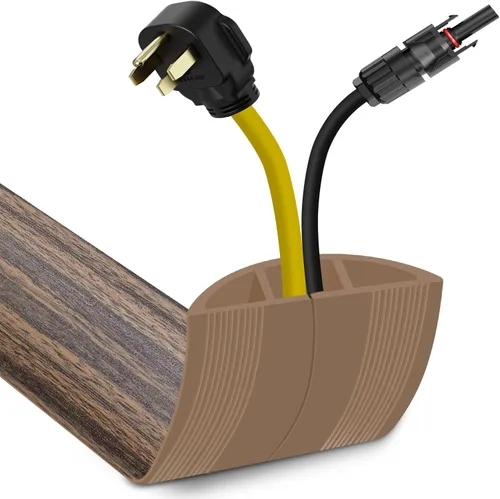 Vista 10 de JAHOMFAI Cubierta para cables de piso 1m de largo, cubiertas para cables en el suelo para proteger los cables y prevenir riesgos de caídas, fácil