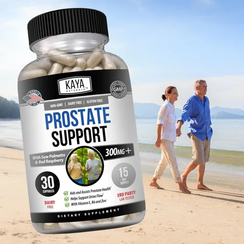 Vista 7 de Kaya Naturals Soporte de próstata Saw Palmetto, potente bloqueador de DHT para el crecimiento del cabello, promueve el sueño, reduce la micción