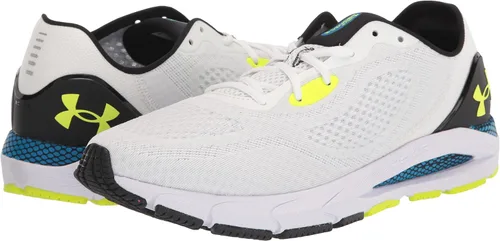 Vista 7 de Under Armour HOVR Sonic 5 - Tenis de correr para hombre, Blanco (100)Amarillo de alta visibilidad