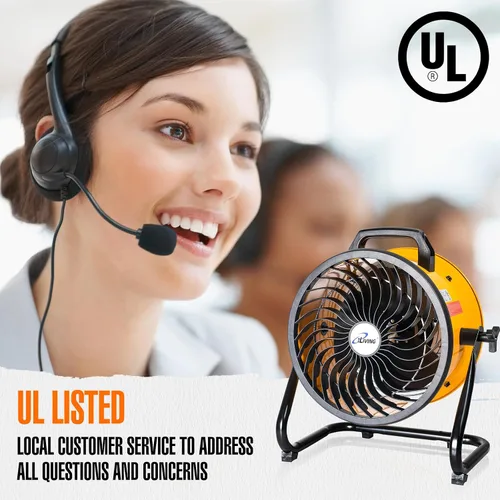 Vista 7 de iLiving Ventilador turbo de bajo ruido de 12 pulgadas 1139 CFM de 3 velocidades Circulador de aire portátil para tienda, oficina, invernadero, hogar