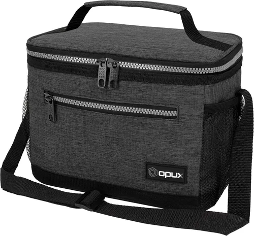 Vista 15 de opux Lonchera térmica para hombres y mujeres, bolsa de almuerzo para el trabajo y la escuela, a prueba de fugas, hielera suave tipo tote