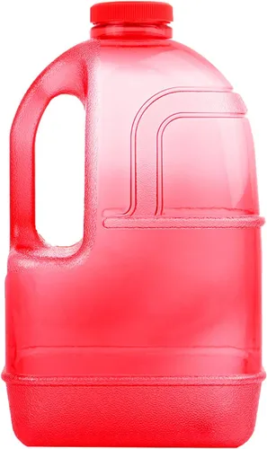 Vista 3 de botella de agua cuadrada de 1 galón, sin BPA, con tapa de 48 mm (negra)