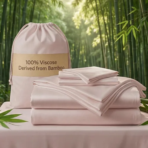 Vista 14 de TWK Juego de sábanas de lujo, viscosa 100% orgánica genuina derivada de bambú, refrescante y transpirable, suave como la seda, sábanas y fundas