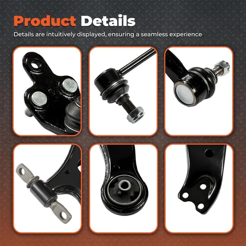 Vista 4 de labwork Kit de suspensión delantera de 14 piezas de reemplazo de brazos de control para Toyota Camry 2007-2011
