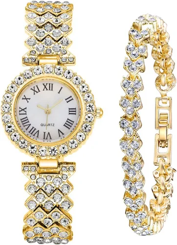 Vista 12 de ADSBIAOYE Relojes de pulsera de lujo para mujer, reloj de pulsera de diamante, reloj de cuarzo casual de moda para mujer