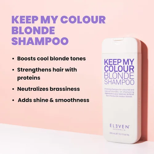 Vista 2 de ELEVEN AUSTRALIA Keep My Colour Blonde Shampoo Perfecto Para Cualquier Rubio Natural o No