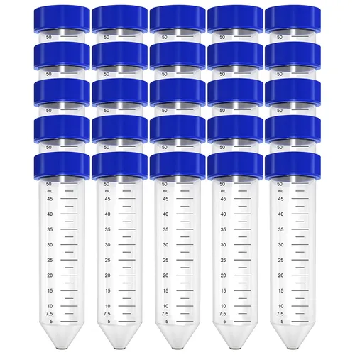 Vista 10 de Membrane Solutions Tubos de centrífuga cónicos de 0.5 fl oz, paquete de 50 tubos de ensayo de plástico estériles con tapas de rosca, recipiente