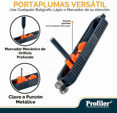 Vista 3 de Profiler+ Herramienta de trazado multifunción – Adaptable a cualquier marcador, herramienta de contorno de precisión final para carpintería