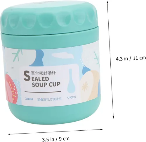 Vista 6 de DOITOOL Tarro de comida aislado para sopa y almuerzo, caja Bento al vacío, térmica, para microondas, para almacenamiento de alimentos, frasco