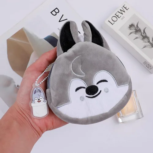 Vista 6 de G-Ahora K-POP Merchandise Stray Wallet con llavero para fans, WC-Wolf Chan