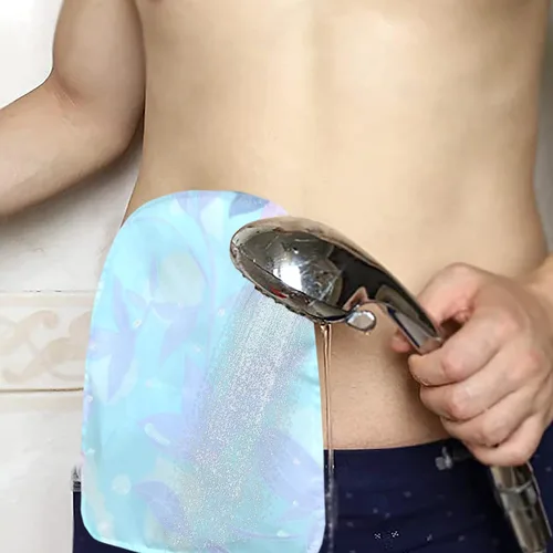 Vista 6 de rainbowstar 2 piezas de ostomía cubierta de ducha ostomía bolsas cubiertas impermeables para colostomía ileostomía bolsas reutilizables