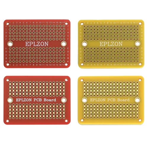 Vista 3 de Placa de Pruebas Soldable Mini Placa PCB Chapada en Oro Placa de Pruebas de Soldadura para Proyectos de Electrónica DIY Aplicable a Proyectos