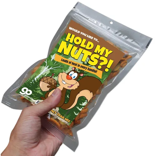 Vista 9 de Hold My Nuts Mezcla de condimentos picantes - Divertido diseño de ardilla con bellota - Aperitivos picantes para hombres y mujeres - Mezcla premium