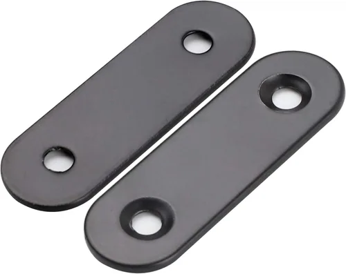 Vista 4 de Paquete de 30 placas de esquina planas de metal para unir placas de unión de metal, soporte de reparación con tornillos de fijación