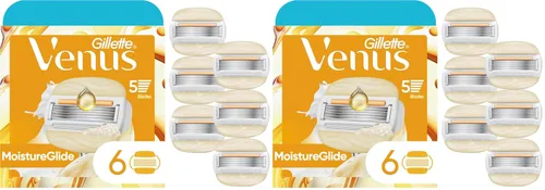 Vista 11 de Venus MoistureGlide - Cuchillas de afeitar para mujer, con barras de gel de afeitado integradas, 6 repuestos de cuchillas de afeitar