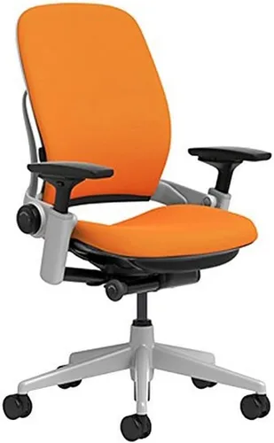Vista 6 de Steelcase Silla de oficina Leap con ruedas duras tapizadas, regaliz Negro