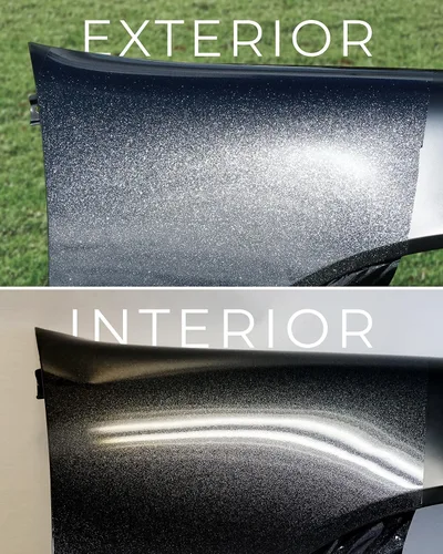 Vista 3 de VViViD+ Película de Vinilo Metálica Ultra Brillante Premium para Envolver Automóviles (1 pie x 5 pies, Negro Metal Pesado Brillante)