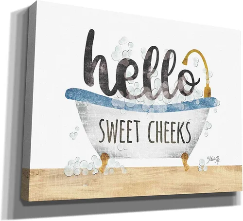 Vista 2 de Epic Graffiti 'Hello Sweet Cheeks' de Marla Rae - Lienzo decorativo para pared, 16 x 12 pulgadas