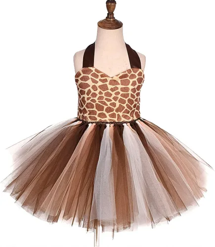 Vista 3 de OBEEII Conjunto de disfraz de animal de tigreleopardocebra con cola de aro para el pelo, disfraz de Halloween