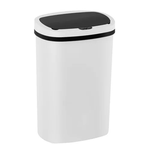 Vista 14 de PayLessHere Bote de basura de plástico de 13 galones Negro Tapa automática sin contacto con sensor de movimiento Bote de basura de cocina