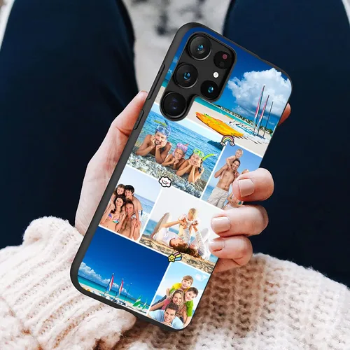Vista 3 de Funda de goma personalizada para iPhone 14 13 12 11 Pro Max Xr Xs Max 7 8 Plus Samsung Galaxy S23 S22 S21 S20 Ultra Plus FE Note 20 10 A03S A53