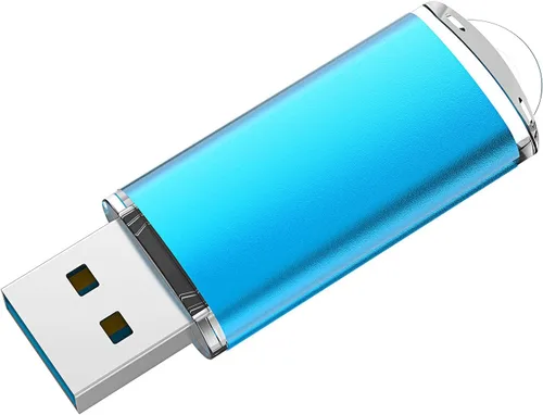 Vista 9 de TOPESEL Unidad flash USB 3.0 de 128 GB, memoria USB de alta velocidad para almacenamiento de datos (azul)