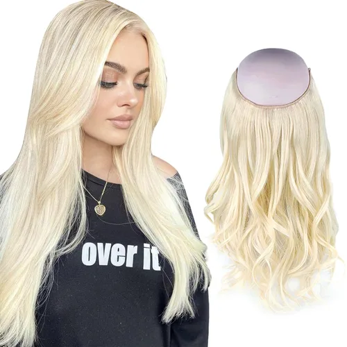 Vista 40 de Sassina Extensiones de Cabello con Alambre Invisible Cabello Humano Real con Alambre Transparente Tamaño Ajustable Clips Seguros Naturales Liso