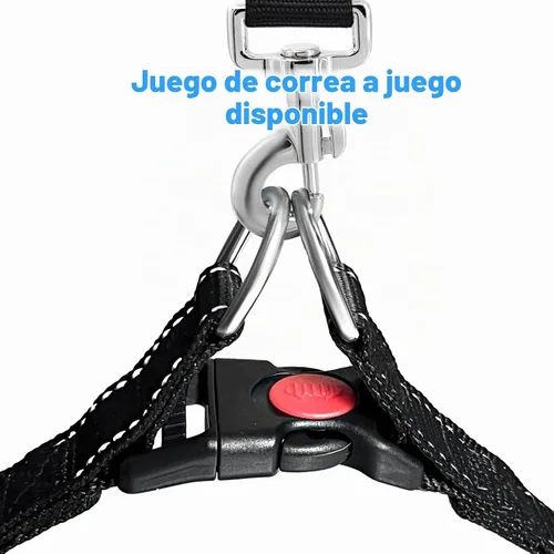 Vista 3 de Arnés personalizado para perro, arnés personalizado sin tirones para mascotas con nombre y número de teléfono, chaleco ajustable para perro