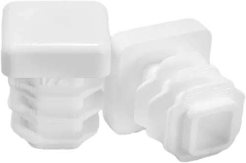 Vista 10 de Prescott Plastics Inserto cuadrado de plástico de 1 pulgada (paquete de 4), tapa de extremo blanco para tubos de metal, valla, inserto deslizante