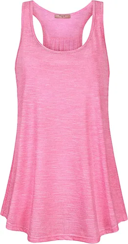 Vista 6 de Cestyle - Camiseta sin mangas para mujer, cuello redondo, corte holgado, para entrenamiento