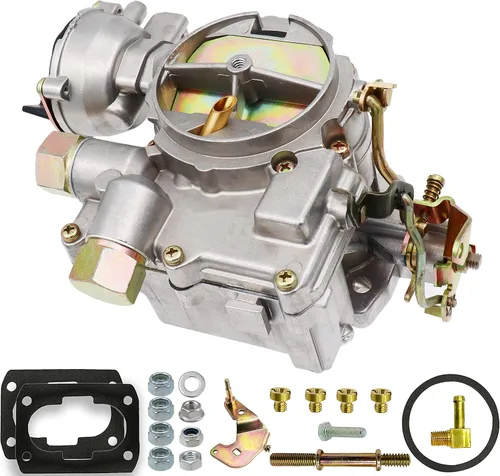 Vista 2 de Carburador marino de 2 barriles para Mercruiser 3.0L carburador Mercarb 2.5L 4 CYL V6 V8 Motores con chorros de estrangulador eléctrico Juntas