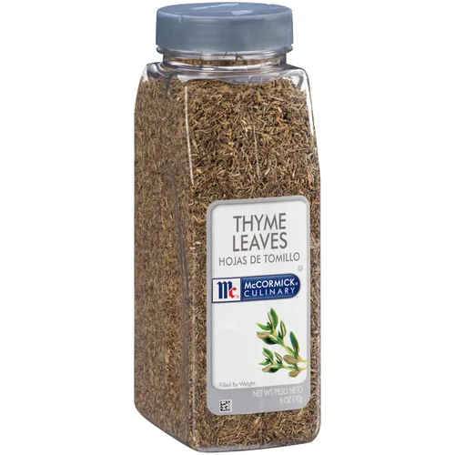 Vista 7 de McCormick Culinary Hojas de tomillo, 27.5 onzas, un recipiente de 27.5 onzas de hojas secas de tomillo, perfectas para sopas, platos principales