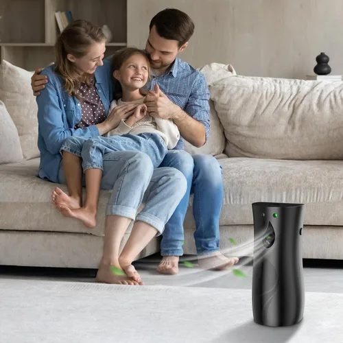 Vista 7 de Dispensador automático de ambientador en aerosol, dispensador de aerosol de pared/de pie con batería con control remoto para baño, hotel, oficina