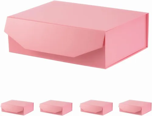Vista 44 de 1 paquete de caja de regalo negra con tapas, pequeña de 12 x 8 x 2.7 pulgadas, cajas de regalo para ropa, cajas de regalo para camisas con cinta