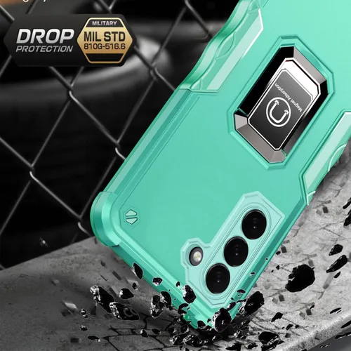 Vista 4 de Funda compatible con Samsung Galaxy S23 Plus 5G, paquete de 2 protectores de pantalla HD, [grado militar], funda protectora híbrida resistente a