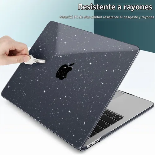 Vista 4 de TWOLSKOO Funda para MacBook Air de 13.3 pulgadas 2021-2018 M1 A2337 A2179 A1932 con pantalla Retina, carcasa rígida de plástico con cubierta