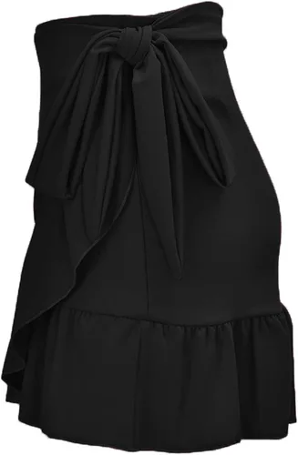 Vista 3 de ChinFun Women's Ruffle Sarongs Beach Wrap Swimwear Bikini Tankini Cover Up Summer Swim Pleated Skirts Swimdress