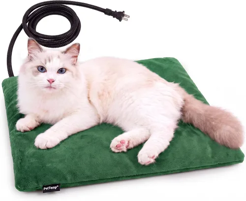 Vista 23 de Almohadilla térmica para mascotas para gatos, perros, interiores y exteriores, impermeable, con calefacción, cama para gatos, cama climatizada
