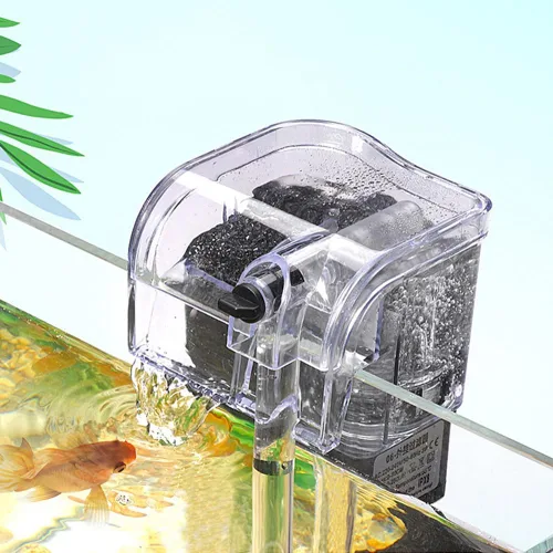 Vista 9 de HIERYAN Filtro pequeño para acuario para pecera, filtro para colgar en el filtro de acuario, pequeño filtro sumergible para tanque de peces colgante
