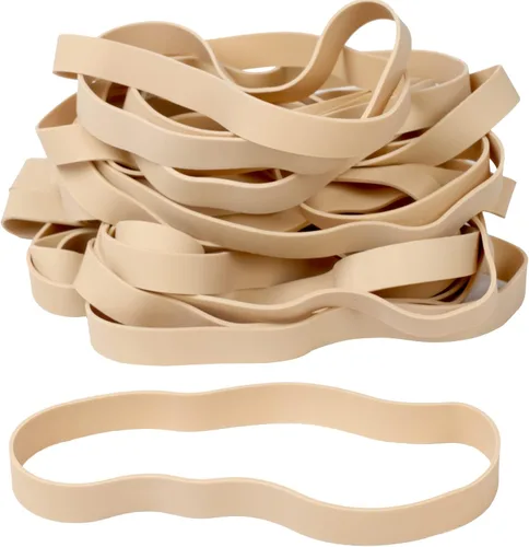 Vista 7 de AMUU Bandas de goma gruesas tamaño #107, bandas de goma anchas 30 paquetes negros, bandas elásticas grandes y largas para suministros de oficina