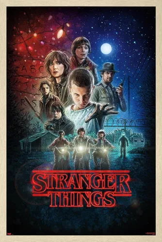Vista 11 de Trends International Netflix Stranger Things - Póster de pared de una hoja, 14.725 x 22.375 pulgadas, versión enmarcada de madera de granero