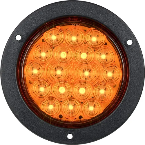 Vista 12 de GG Grand General 75870 Luz LED ámbar/ámbar (4" flota 18 brida montaje con bisel, 3 clavijas)