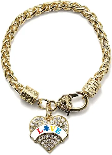 Vista 80 de Inspired Silver - Pulsera de plata con dije de corazón pavé con circonitas cúbicas