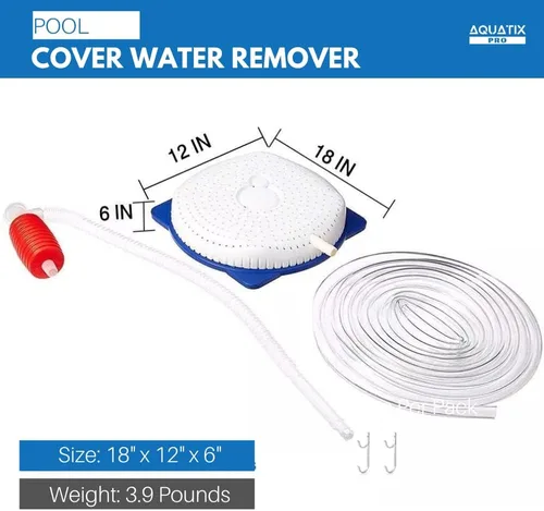 Vista 7 de Aquatix Pro kit de secador de alberca para suelo con cubierta sifón y bomba y manguera de 16 pies
