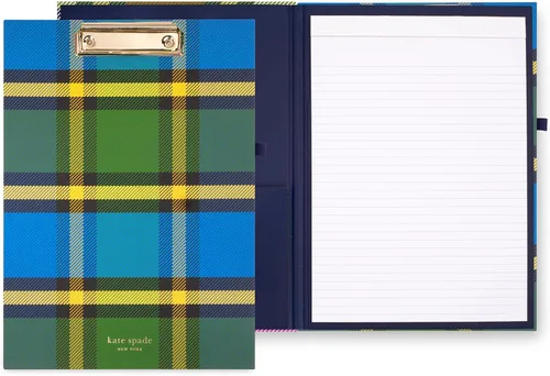 Vista 9 de kate spade new york Portapapeles de tapa dura con clip de perfil bajo, padfolio profesional incluye bloc de notas rayado, trabilla para bolígrafo
