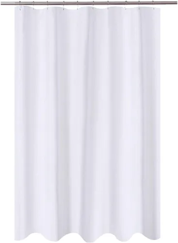 Vista 25 de N&Y Home Cortina o forro de tela para ducha, lavable a máquina, estrecho, negro, de 36 x 72 pulgadas Hotel Quality, Bottom Magnets, Washable
