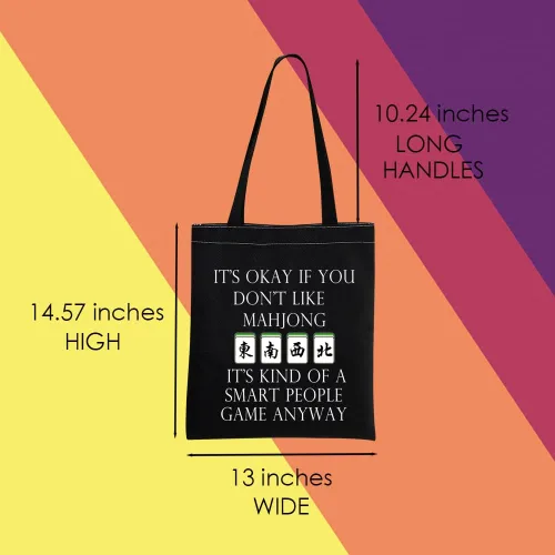 Vista 10 de MNIGIU Bolsa de lona Mahjong - Bolsa de regalo para amantes de Mahjong