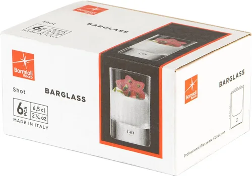 Vista 5 de Bormioli Rocco Barglass - Juego de 6 vasos de base pesada, 1.7 onzas, fabricados en Italia.